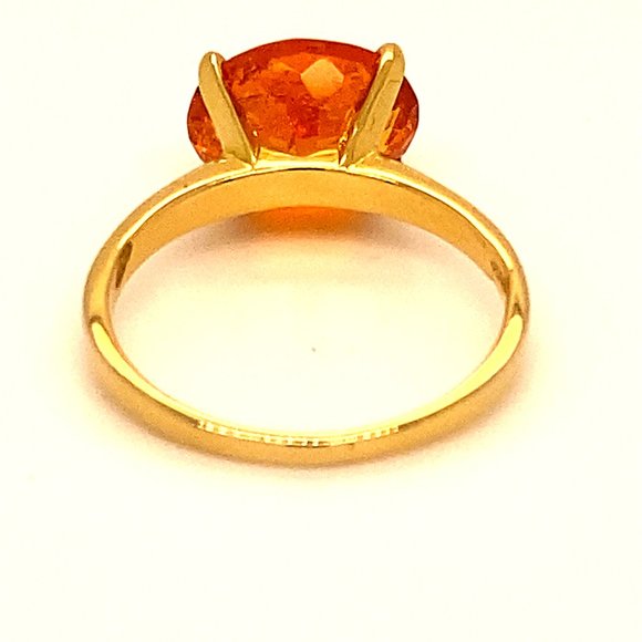 Mandarin Spessartine 5.30ct Solid 18K Gold Ring - Picture 4 of 8